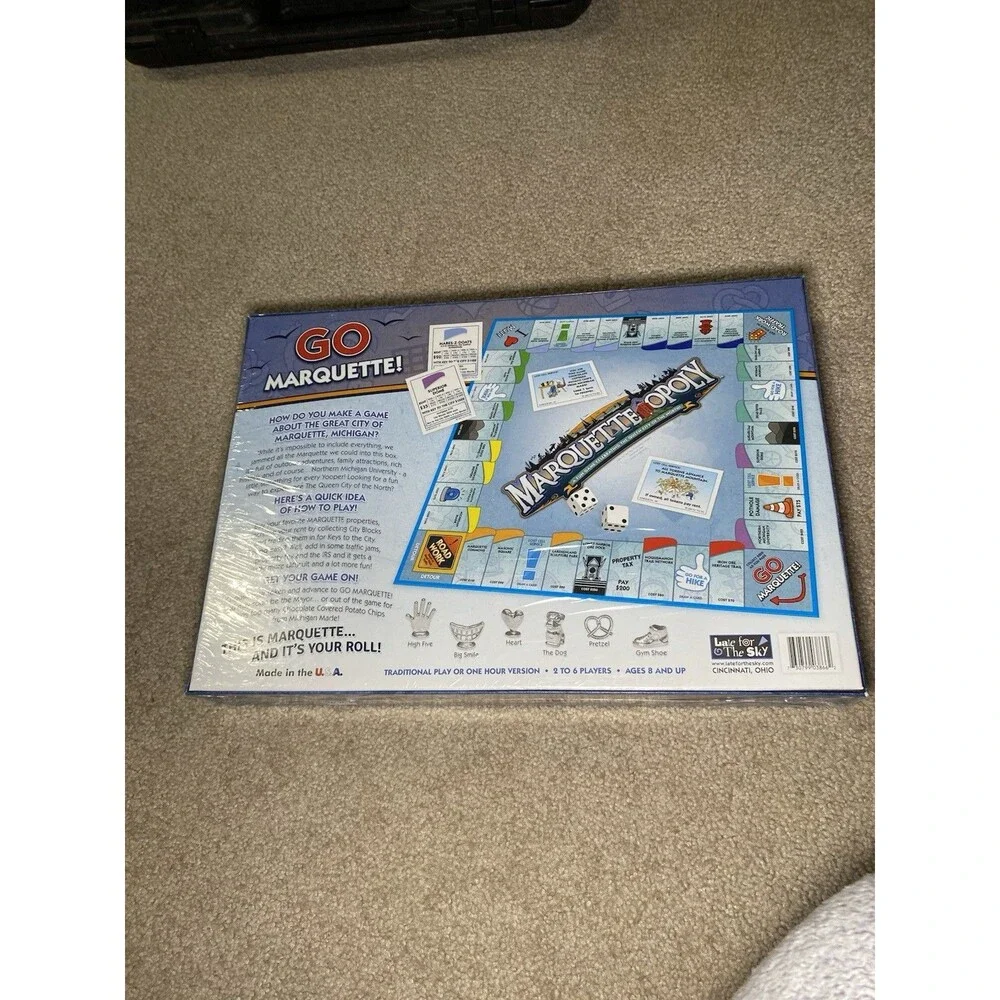 Marquette-Opoly Board Game Late For The Sky New Sealed Michigan Marquette